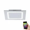 Plafonnier Paul Neuhaus Q-MIRAN LED Aluminium, 1 lumière, Télécommandes, Changeur de couleurs