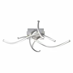 Plafonnier Paul Neuhaus Q-MALINA LED Nickel mat, 4 lumières, Télécommandes