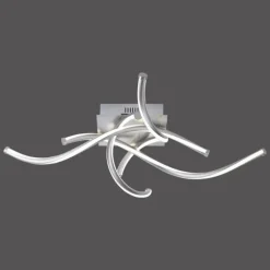 Plafonnier Paul Neuhaus Q-MALINA LED Nickel mat, 4 lumières, Télécommandes