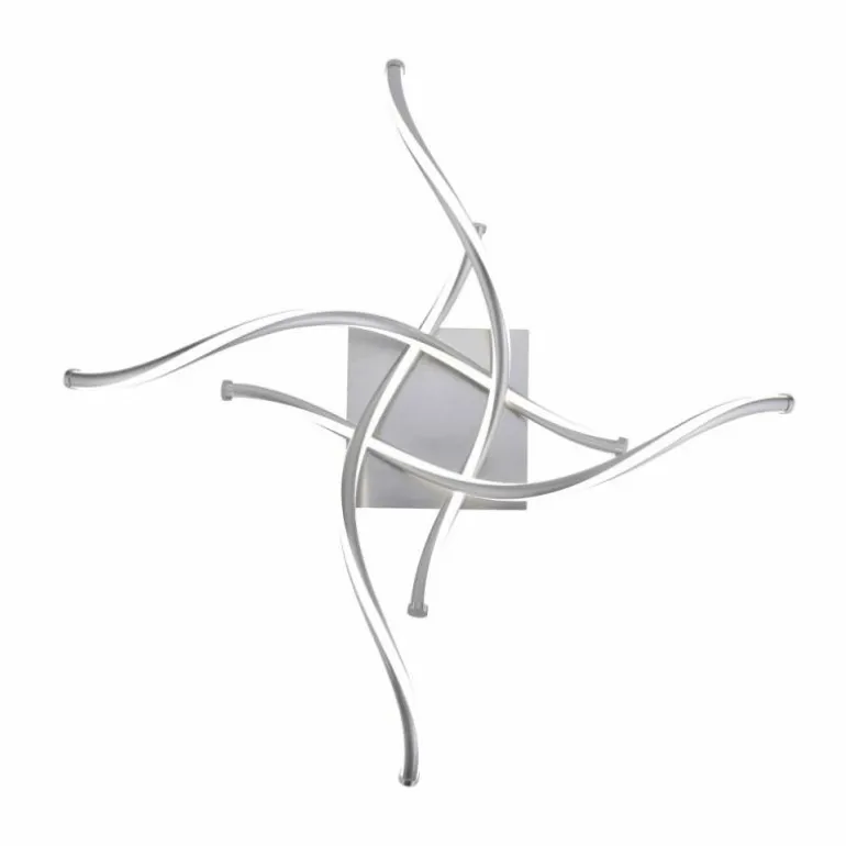 Plafonnier Paul Neuhaus Q-MALINA LED Nickel mat, 4 lumières, Télécommandes