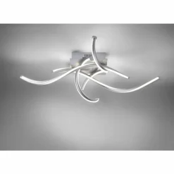 Plafonnier Paul Neuhaus Q-MALINA LED Nickel mat, 4 lumières, Télécommandes