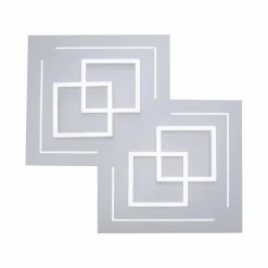 Plafonnier Paul Neuhaus Q-LINEA LED Nickel mat, 8 lumières, Télécommandes