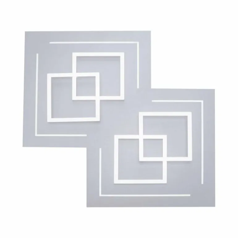 Plafonnier Paul Neuhaus Q-LINEA LED Nickel mat, 8 lumières, Télécommandes