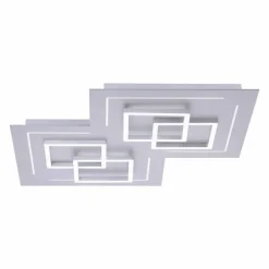 Plafonnier Paul Neuhaus Q-LINEA LED Nickel mat, 8 lumières, Télécommandes