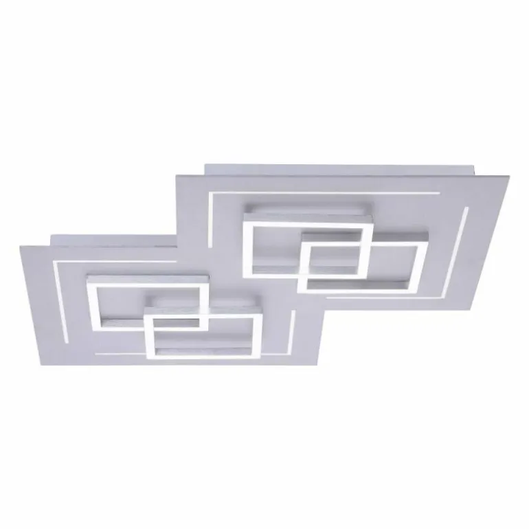 Plafonnier Paul Neuhaus Q-LINEA LED Nickel mat, 8 lumières, Télécommandes