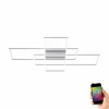 Plafonnier Paul Neuhaus Q-INIGO LED Nickel mat, 3 lumières, Télécommandes