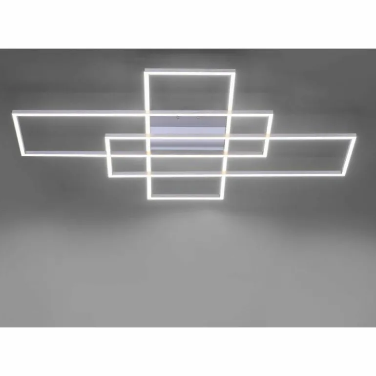 Plafonnier Paul Neuhaus Q-INIGO LED Nickel mat, 3 lumières, Télécommandes