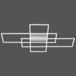 Plafonnier Paul Neuhaus Q-INIGO LED Nickel mat, 3 lumières, Télécommandes