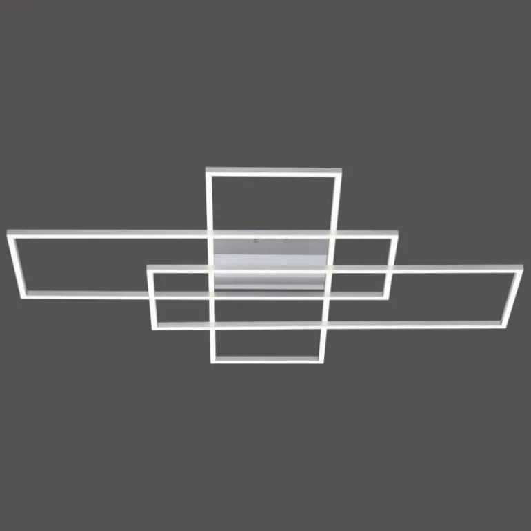 Plafonnier Paul Neuhaus Q-INIGO LED Nickel mat, 3 lumières, Télécommandes