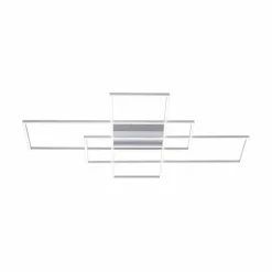 Plafonnier Paul Neuhaus Q-INIGO LED Nickel mat, 3 lumières, Télécommandes