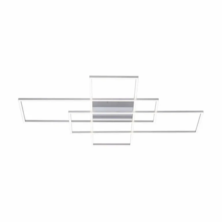 Plafonnier Paul Neuhaus Q-INIGO LED Nickel mat, 3 lumières, Télécommandes