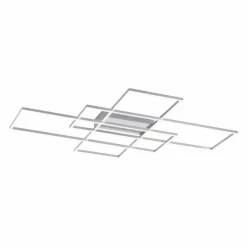 Plafonnier Paul Neuhaus Q-INIGO LED Nickel mat, 3 lumières, Télécommandes