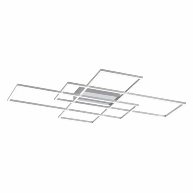 Plafonnier Paul Neuhaus Q-INIGO LED Nickel mat, 3 lumières, Télécommandes