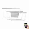 Plafonnier Paul Neuhaus Q-INIGO LED Nickel mat, 3 lumières, Télécommandes