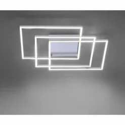 Plafonnier Paul Neuhaus Q-INIGO LED Nickel mat, 3 lumières, Télécommandes