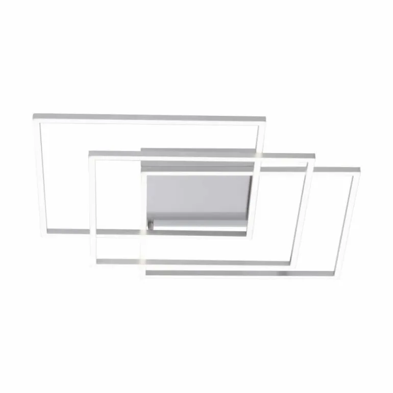 Plafonnier Paul Neuhaus Q-INIGO LED Nickel mat, 3 lumières, Télécommandes