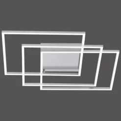 Plafonnier Paul Neuhaus Q-INIGO LED Nickel mat, 3 lumières, Télécommandes