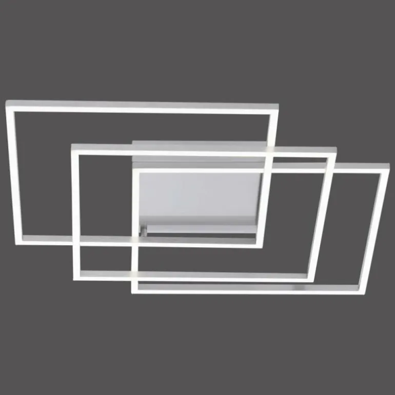 Plafonnier Paul Neuhaus Q-INIGO LED Nickel mat, 3 lumières, Télécommandes