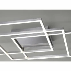 Plafonnier Paul Neuhaus Q-INIGO LED Nickel mat, 3 lumières, Télécommandes