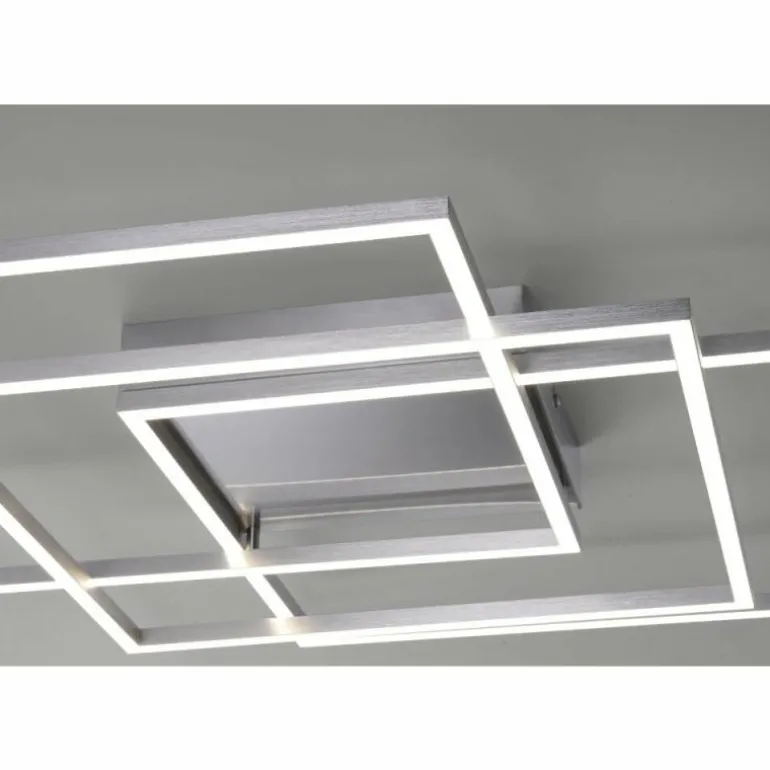 Plafonnier Paul Neuhaus Q-INIGO LED Nickel mat, 3 lumières, Télécommandes