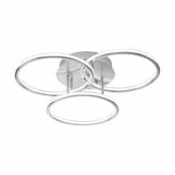 Plafonnier Paul Neuhaus Q-NEVIO LED Nickel mat, 3 lumières, Télécommandes