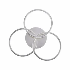 Plafonnier Paul Neuhaus Q-NEVIO LED Nickel mat, 3 lumières, Télécommandes