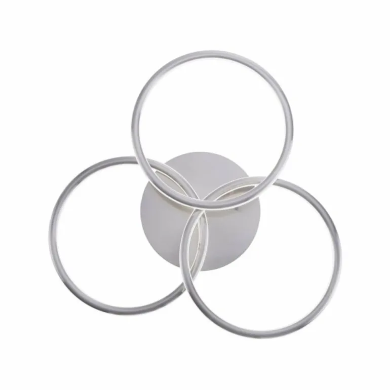 Plafonnier Paul Neuhaus Q-NEVIO LED Nickel mat, 3 lumières, Télécommandes