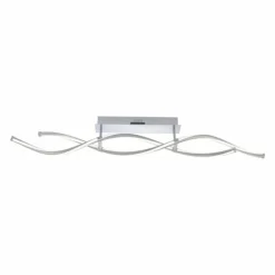 Plafonnier Paul Neuhaus Q-MALINA LED Acier inoxydable, 2 lumières, Télécommandes