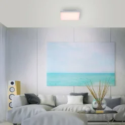 Plafonnier Paul Neuhaus Q-FLAG LED Blanc, 1 lumière, Télécommandes, Changeur de couleurs