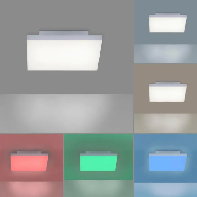 Plafonnier Paul Neuhaus Q-FLAG LED Blanc, 1 lumière, Télécommandes, Changeur de couleurs