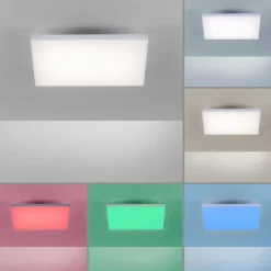 Plafonnier Paul Neuhaus Q-FLAG LED Blanc, 1 lumière, Télécommandes, Changeur de couleurs