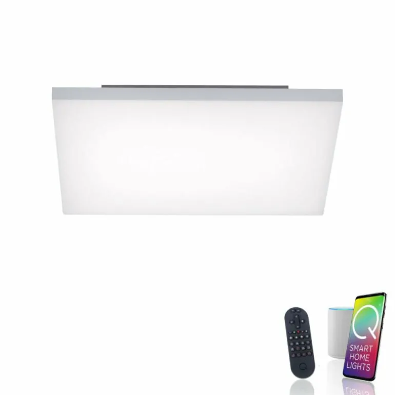 Plafonnier Paul Neuhaus Q-FLAG LED Blanc, 1 lumière, Télécommandes, Changeur de couleurs