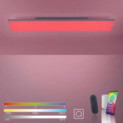 Plafonnier Paul Neuhaus Q-FLAG LED Blanc, 1 lumière, Télécommandes, Changeur de couleurs