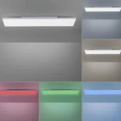 Plafonnier Paul Neuhaus Q-FLAG LED Blanc, 1 lumière, Télécommandes, Changeur de couleurs