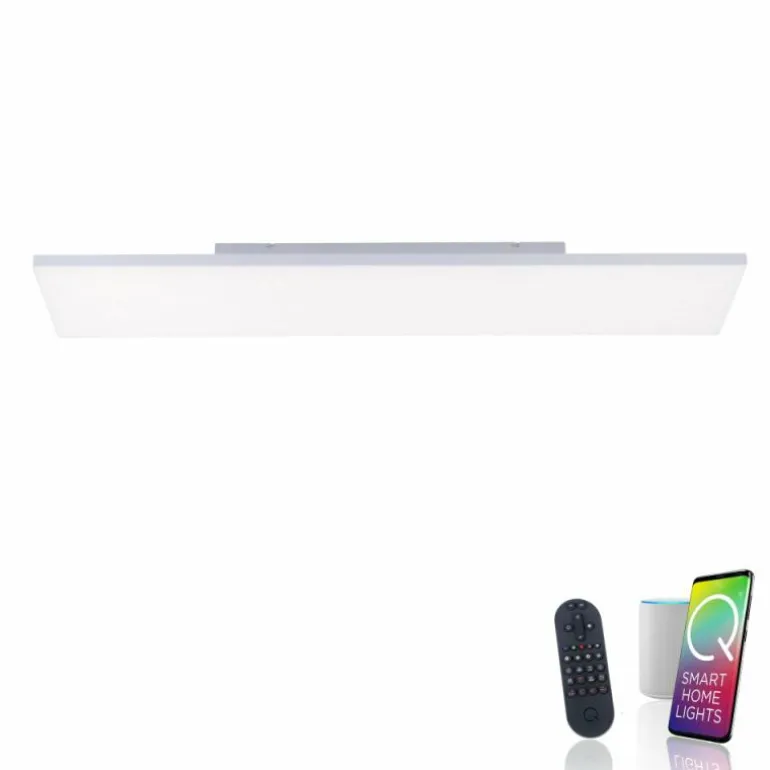 Plafonnier Paul Neuhaus Q-FLAG LED Blanc, 1 lumière, Télécommandes, Changeur de couleurs