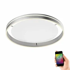 Plafonnier Paul Neuhaus Q-VITO LED Acier inoxydable, 1 lumière, Télécommandes