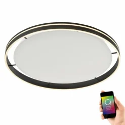 Plafonnier Paul Neuhaus Q-VITO LED Anthracite, 1 lumière, Télécommandes