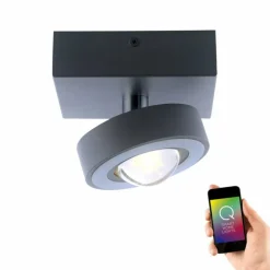 Plafonnier Paul Neuhaus Q-MIA LED Anthracite, 1 lumière, Télécommandes