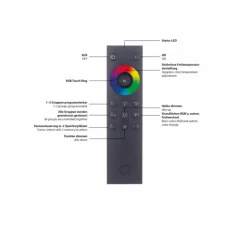 Plafonnier Paul Neuhaus Q-MIA LED Anthracite, 1 lumière, Télécommandes