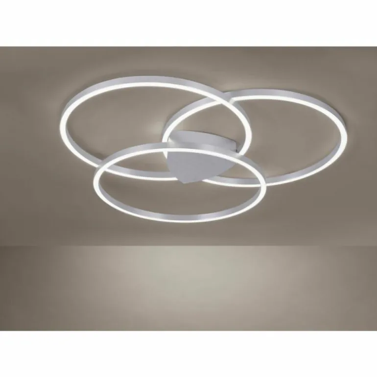 Plafonnier Paul Neuhaus Q-KATE LED Argenté, 3 lumières, Télécommandes