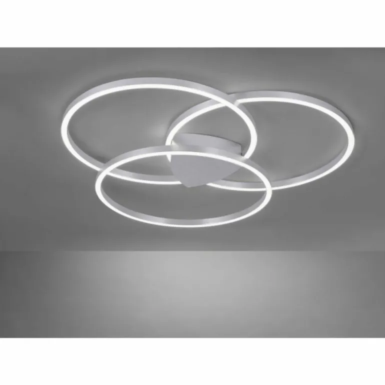 Plafonnier Paul Neuhaus Q-KATE LED Argenté, 3 lumières, Télécommandes