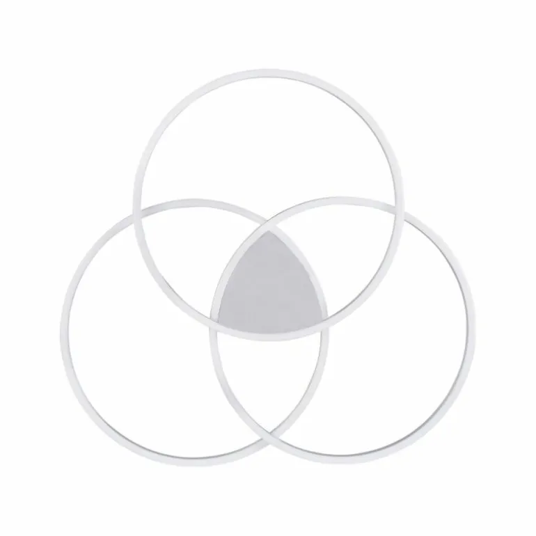 Plafonnier Paul Neuhaus Q-KATE LED Argenté, 3 lumières, Télécommandes