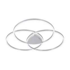 Plafonnier Paul Neuhaus Q-KATE LED Argenté, 3 lumières, Télécommandes