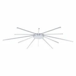 Plafonnier Paul Neuhaus Q-SUNSHINE LED Aluminium, 12 lumières, Télécommandes