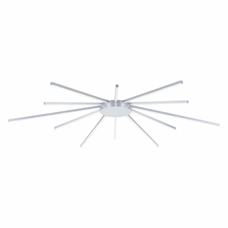 Plafonnier Paul Neuhaus Q-SUNSHINE LED Aluminium, 12 lumières, Télécommandes