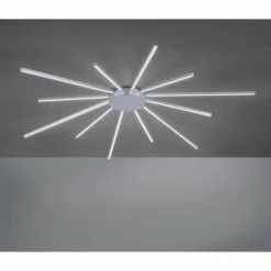 Plafonnier Paul Neuhaus Q-SUNSHINE LED Aluminium, 12 lumières, Télécommandes