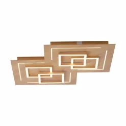 Plafonnier Paul Neuhaus Q-LINEA LED Bois clair, 8 lumières, Télécommandes