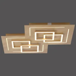 Plafonnier Paul Neuhaus Q-LINEA LED Bois clair, 8 lumières, Télécommandes