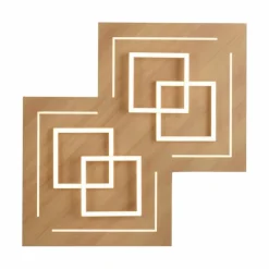 Plafonnier Paul Neuhaus Q-LINEA LED Bois clair, 8 lumières, Télécommandes