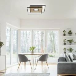 Plafonnier Paul Neuhaus Q-AMIRA LED Noir, 1 lumière, Télécommandes